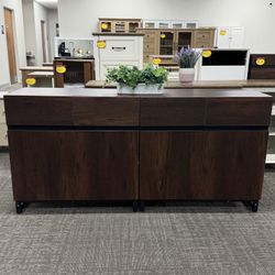 2-in-1 Multifunctional Sideboard Buffet Cabinets, Modern Sideboard with Adjustable Shelf and Metal Base, Coffee Bar Cabinet Storage Cabinet