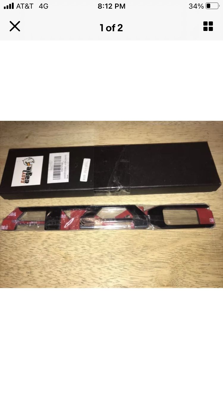 Metal easy eagle Tacoma tailgate decal 3m
