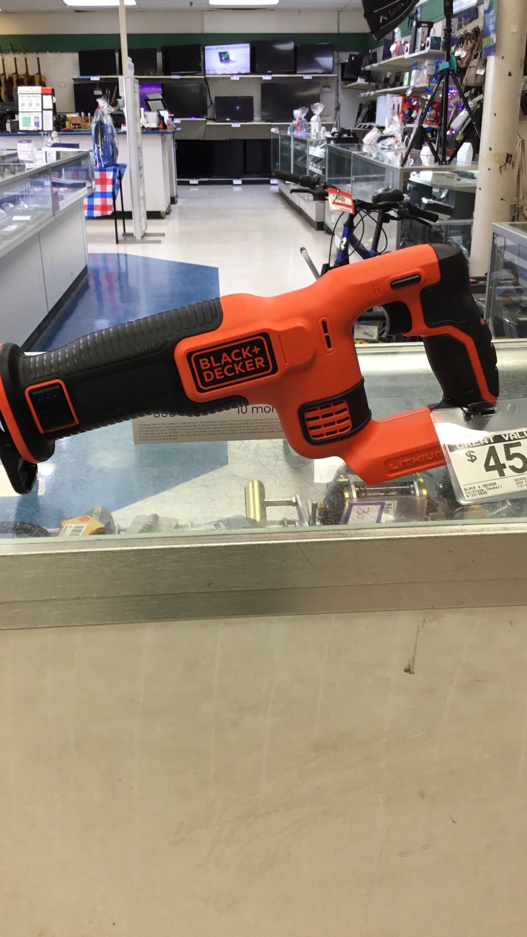 $45. Black & Decker Cordless Sawzall.