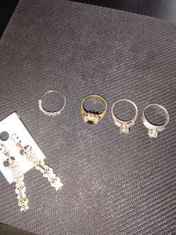 Rings and earrings