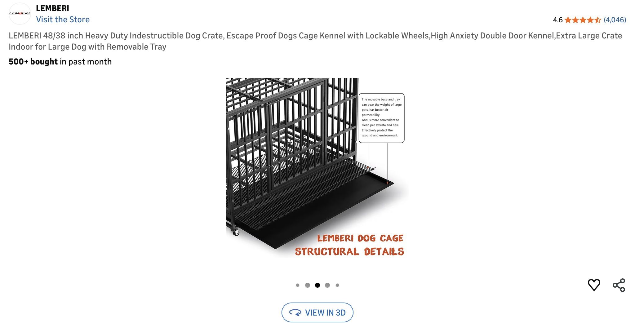 Heavy Metal Dog Cage 
