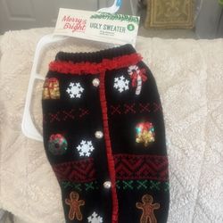 Brand new never used size Small Christmas Dog sweater