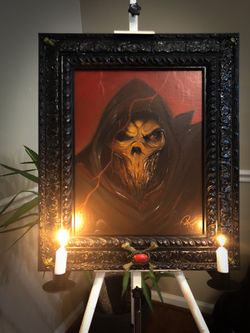 Skeletor oil painting