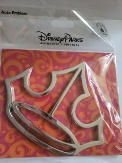 Disney Parks Authentic Original Auto Emblem Princess Crown Car accessory