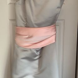Light Grey Strapless Gown/shawl
