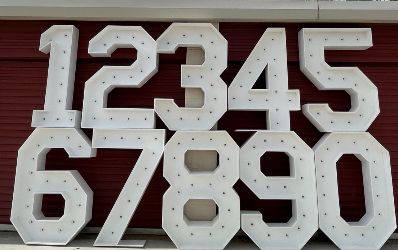 Used 3.5ft Marquee Numbers