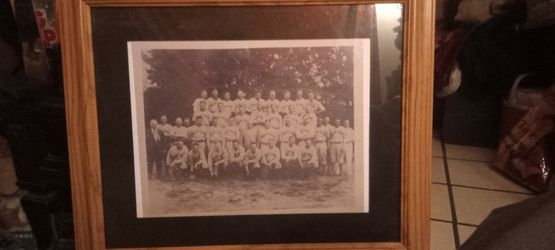 Framed  Photo of 1934 NY Yankee's  with Babe Ruth