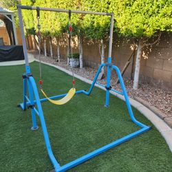 Adjustable & Foldable Gymnastic Training Bar With Attachable Swing