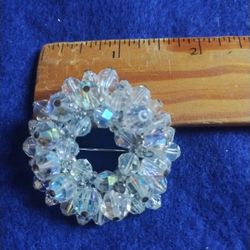 Vintage Jewelry Brooch And Earrings 