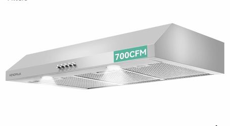 36Inch(900mm) Under Cabinet Range Hood | 700 CFM Stainless Steel | Convertible Ducted/Ductless Range Vent | Washable Grease Filters | 3 Speed Fan | LE