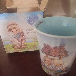 Precious Moments cute mug and 2 baby pink mugs