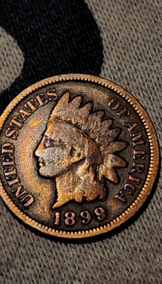 1899,1865,and 1907  Indian Head Pennies 