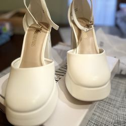 White Platform Heels