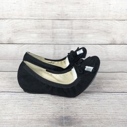 Isaac Mizrahi Sundance Ballet Flats Black Suede Size 5M Brand New In Box