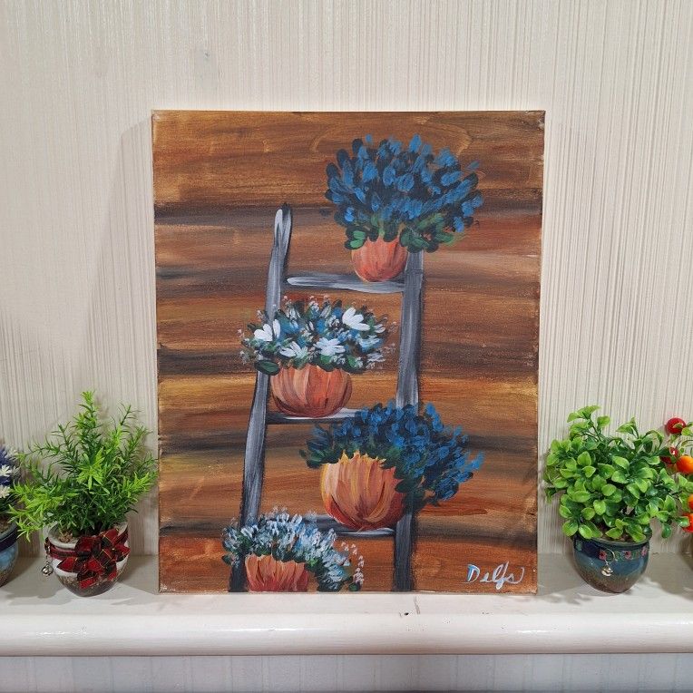 Painting "Flowers on a Ladder"