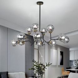 12 Light Black Chandelier 