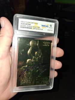 SIGNED KOBE   BRYANT  VINTAGE ROOKIE 23K GOLD GRADED 10