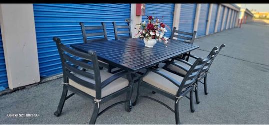 patio Dining Set/ Patio Table And Chairs / 7 Piece Outdoor Dining Set