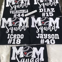 Personalized Mom Squad Baseball Shirts 💙⚾️ Thanks for ordering