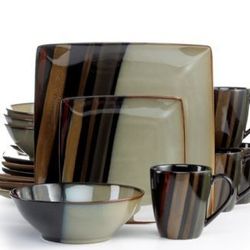 Sango Avanti Black 4721 16 pc Dinnerware Set