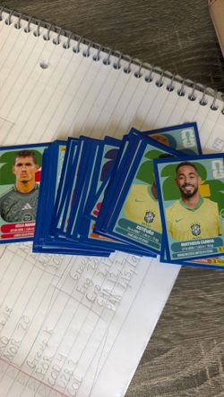 Blue panini stickers