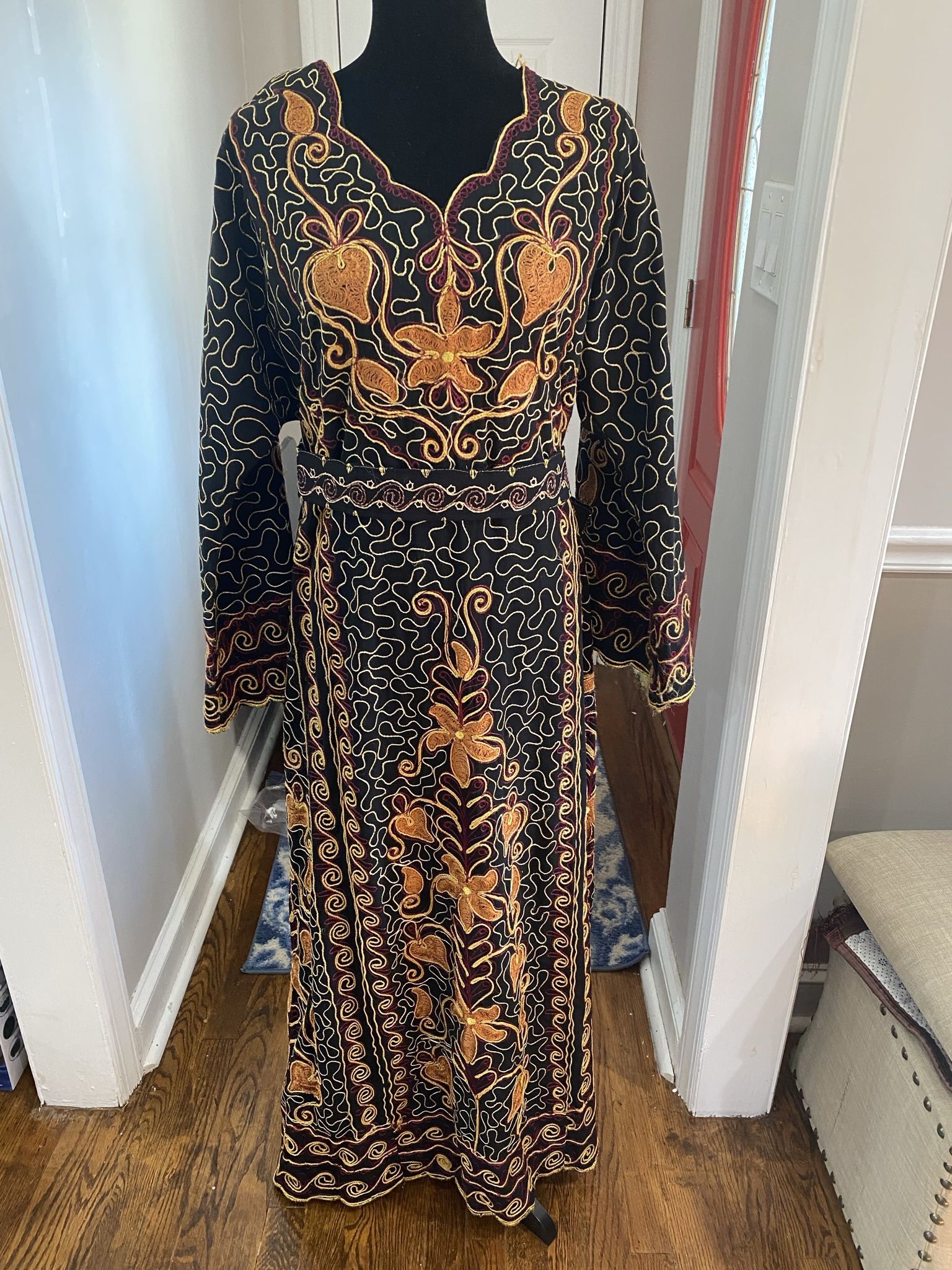 Palestinian Thoub Thobe Henna Arabic Middle Eastern Embroidery Traditional Dress Henna