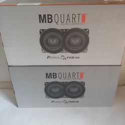 MB QUART 2 PAIRS 4" 2 WAY 80 WATTS CAR SPEAKER BRAND NEW PRICE IS LOWEST 