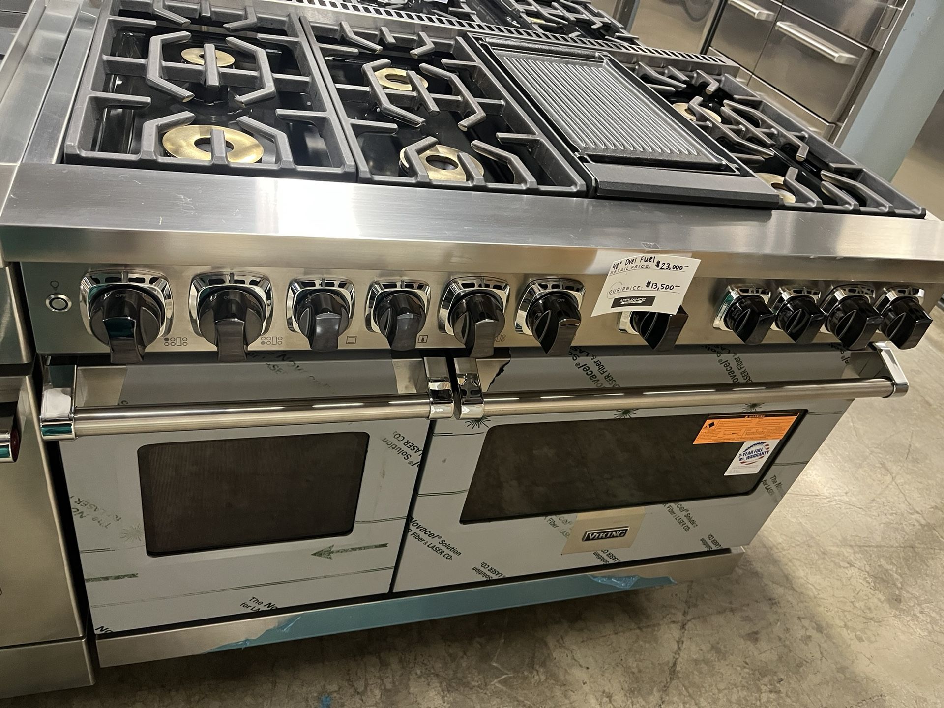 VIKING RANGE DUEL FUEL 48”