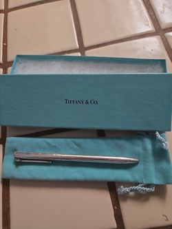 Tiffany & Co. Classic 925 Sterling Silver T-Clip Ballpoint Pen