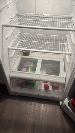 White Refrigerator with Wire Shelves