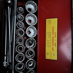 21 Pc 1 Inch Dr Socket Wrench 