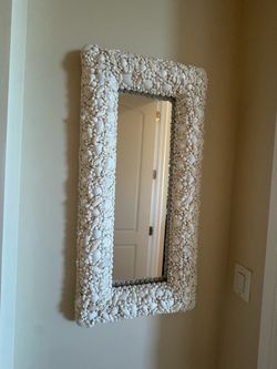 Large Seashell Framed Wall Mirror