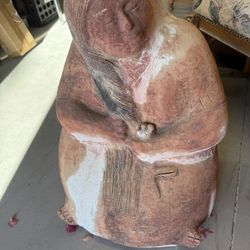 Vintage Xtra Large Mexican Pottery Gorda Folk Art Woman