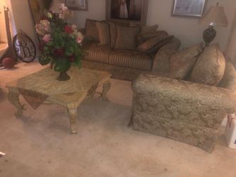 Sofas, end tables and coffee table set