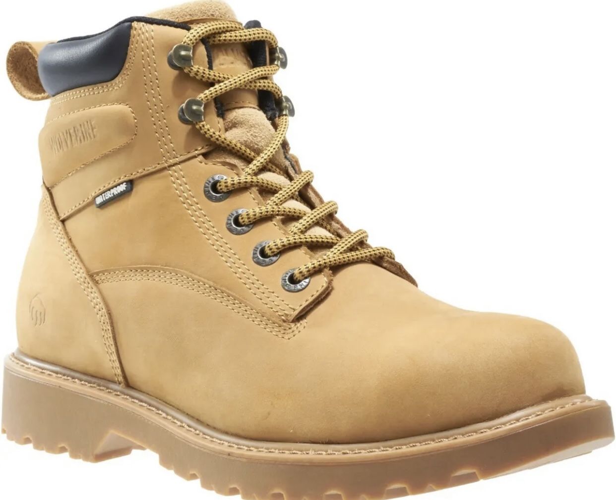 Wolverine Mens Wheat Leather Floorhand WP ST 6” Work Boots