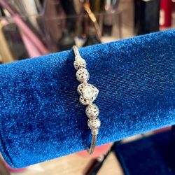 Heart Sterling Silver Bracelet 