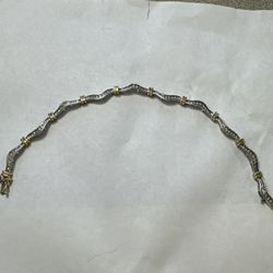 10 Kt Genuine Gold & Diamonds , Tennis Bracelet 2 CT’s 