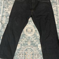 Levi’s 501s  raw denim shrink to fit
