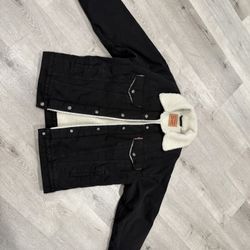 Levi’s Black Denim Sherpa Jacket – New 