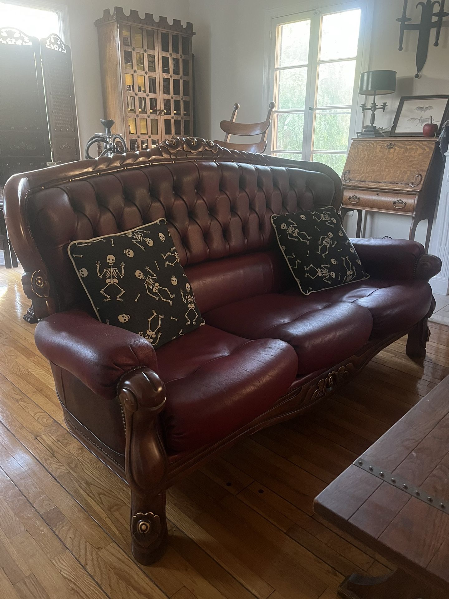 Red Leather Couch