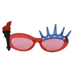 Lady Liberty USA SUNGLASSES Torch Crown rhinestone glam patriotic july 4th bbq