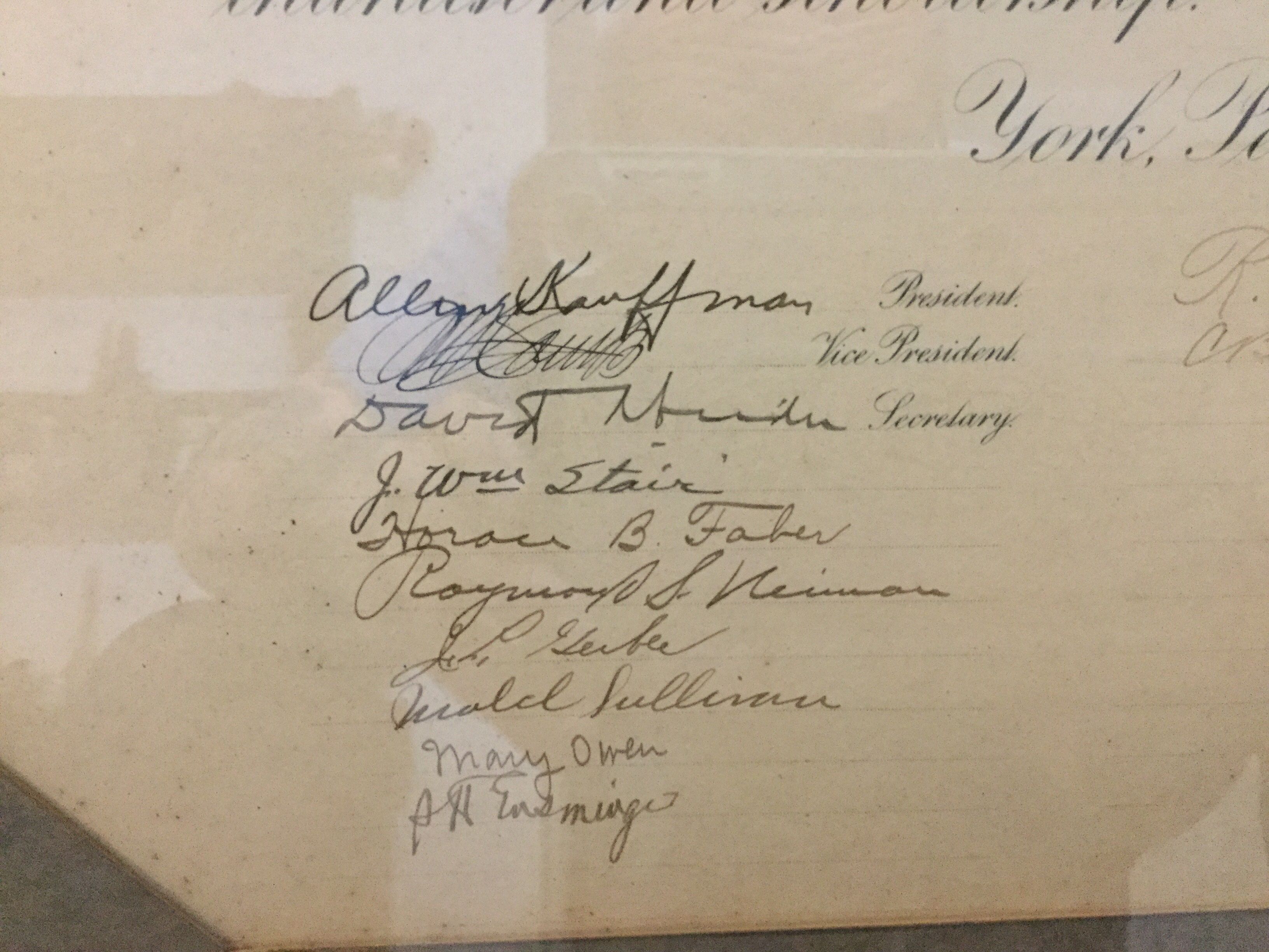 1926 York High School Diploma