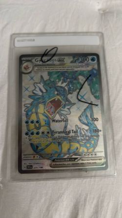 Gyarados ex Pokémon Card 225/198 Signed Beckett Slab