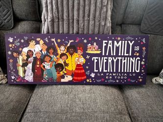 DISNEY “ENCANTO” CANVAS PICTURE - 34 x 12 INCH “ FAMILY IS EVERYTHING”