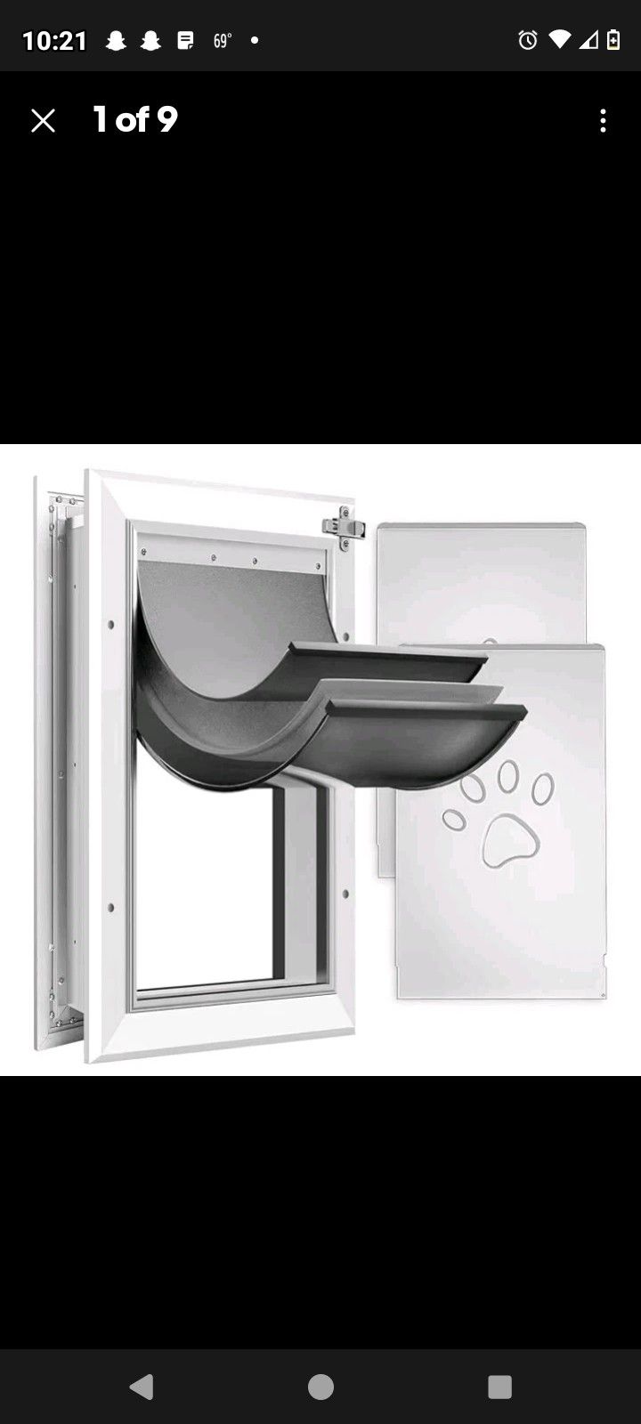 Large Three Flap Locking Aluminum Dog Door
