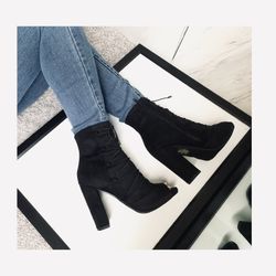 Black ankle booties