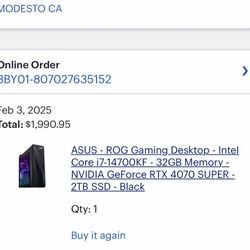 Asus Gaming Desktop 