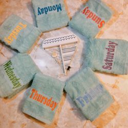 weeks days hand towels