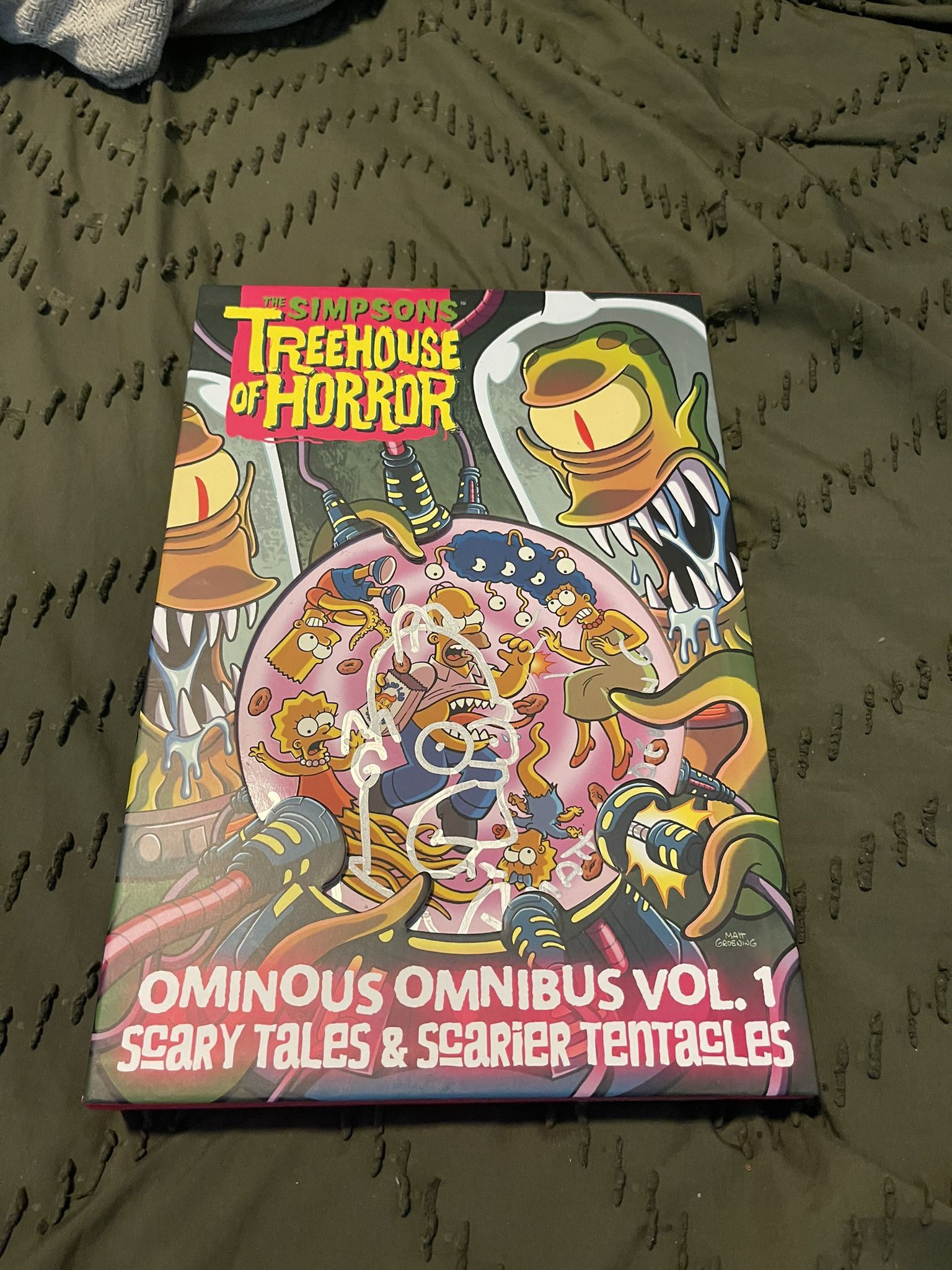 Treehouse of Horror Omnibus Vol. 1 Signed By Matt Groening With Homer Sketch ‘23