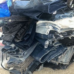 Lot Of 35 Womens Jeans. See Description